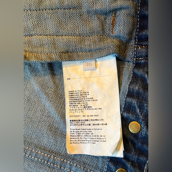 Miu Miu Cropped Stretch Denim Jacket - Size 36 - Picture 15 of 17